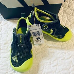 adidas Kids Altaventure 3.1 Water Shoes - Black and Neon Yellow